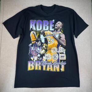 Kobe Bryant Black Mamba Graphic Tee Unisex Xl Black Lakers Basketball Shirt